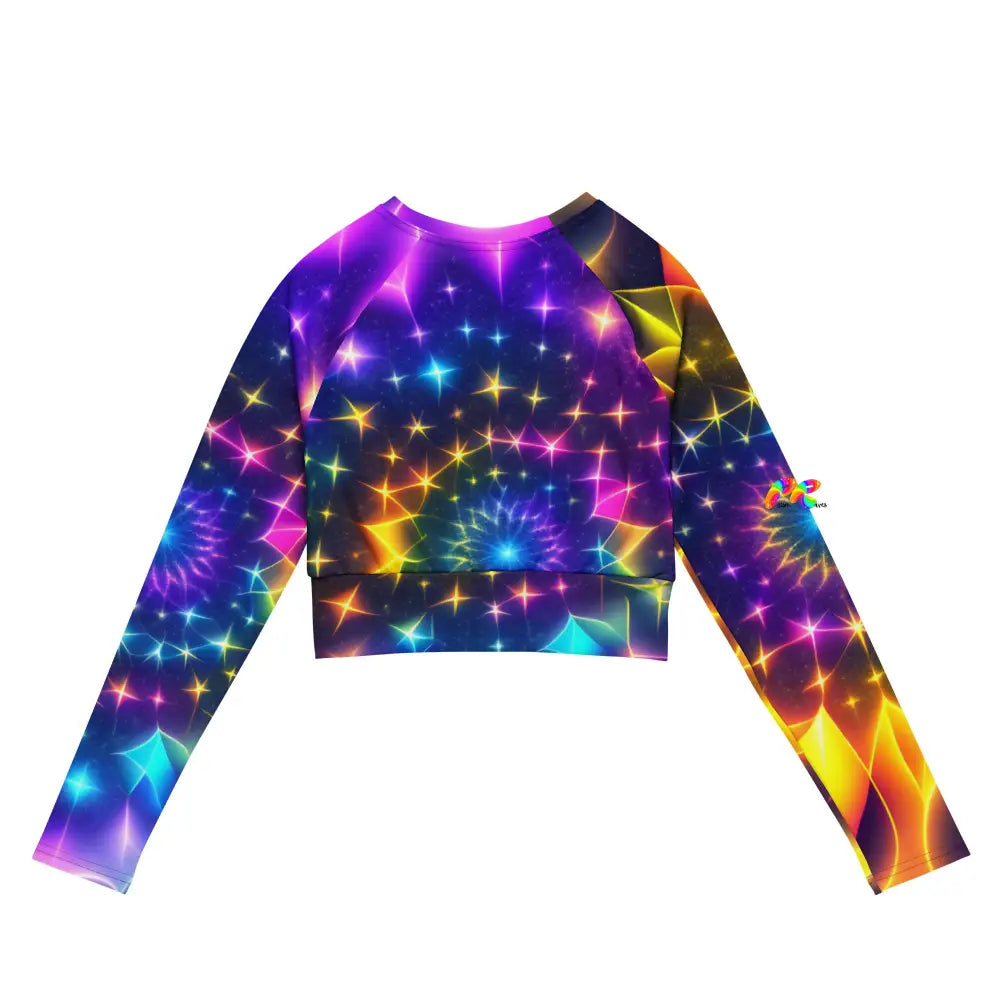 Exotic Neon Long Sleeve Athletic Crop Top