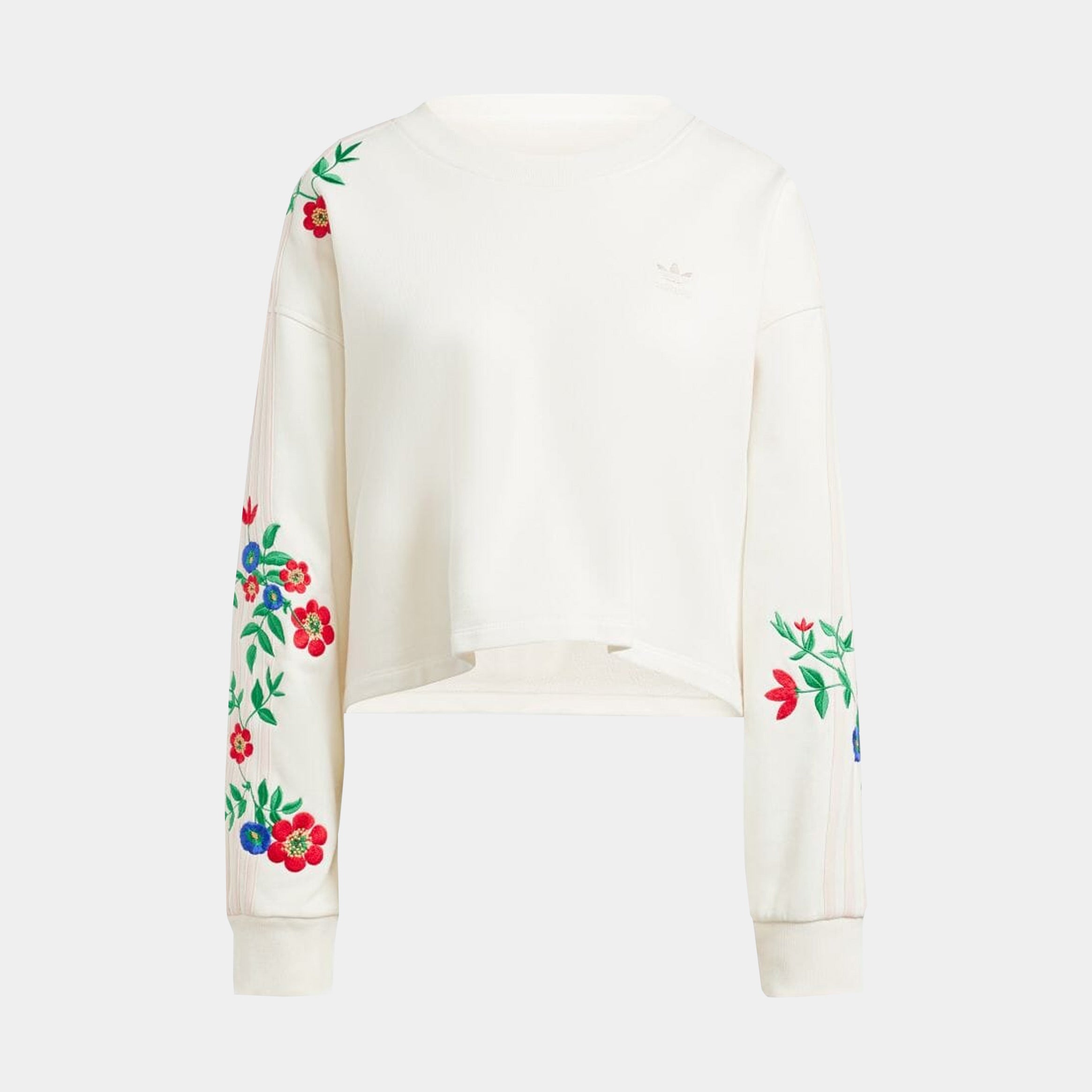 Floral Graphics Womens Crew (White/Pink)