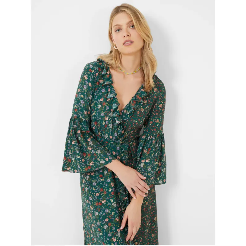 French Connection Annifrida Delphine Wrap Midi Dress 71TOA