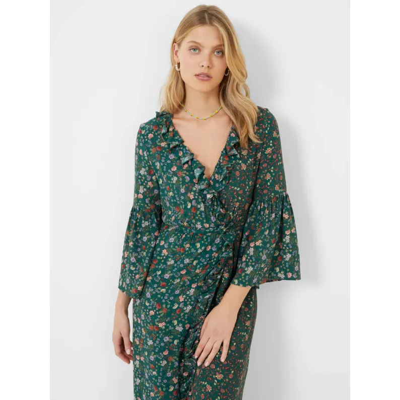 French Connection Annifrida Delphine Wrap Midi Dress 71TOA