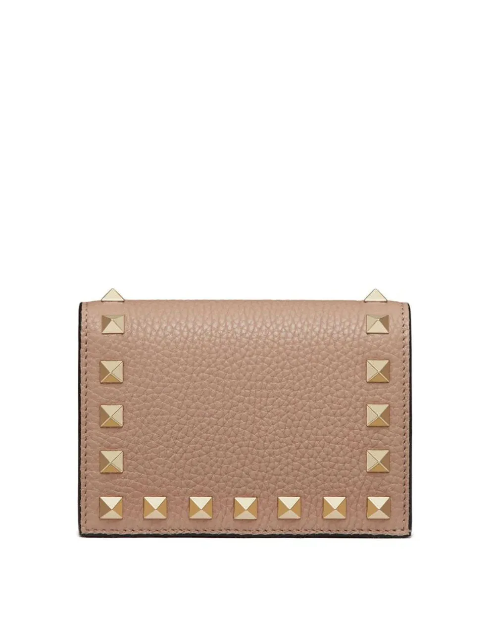 French Flap Rockstud Wallet in Rose Quartz