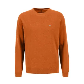 Fynch-Hatton FINE-KNIT CREW NECK SWEATER 1314-210 Burnt Orange