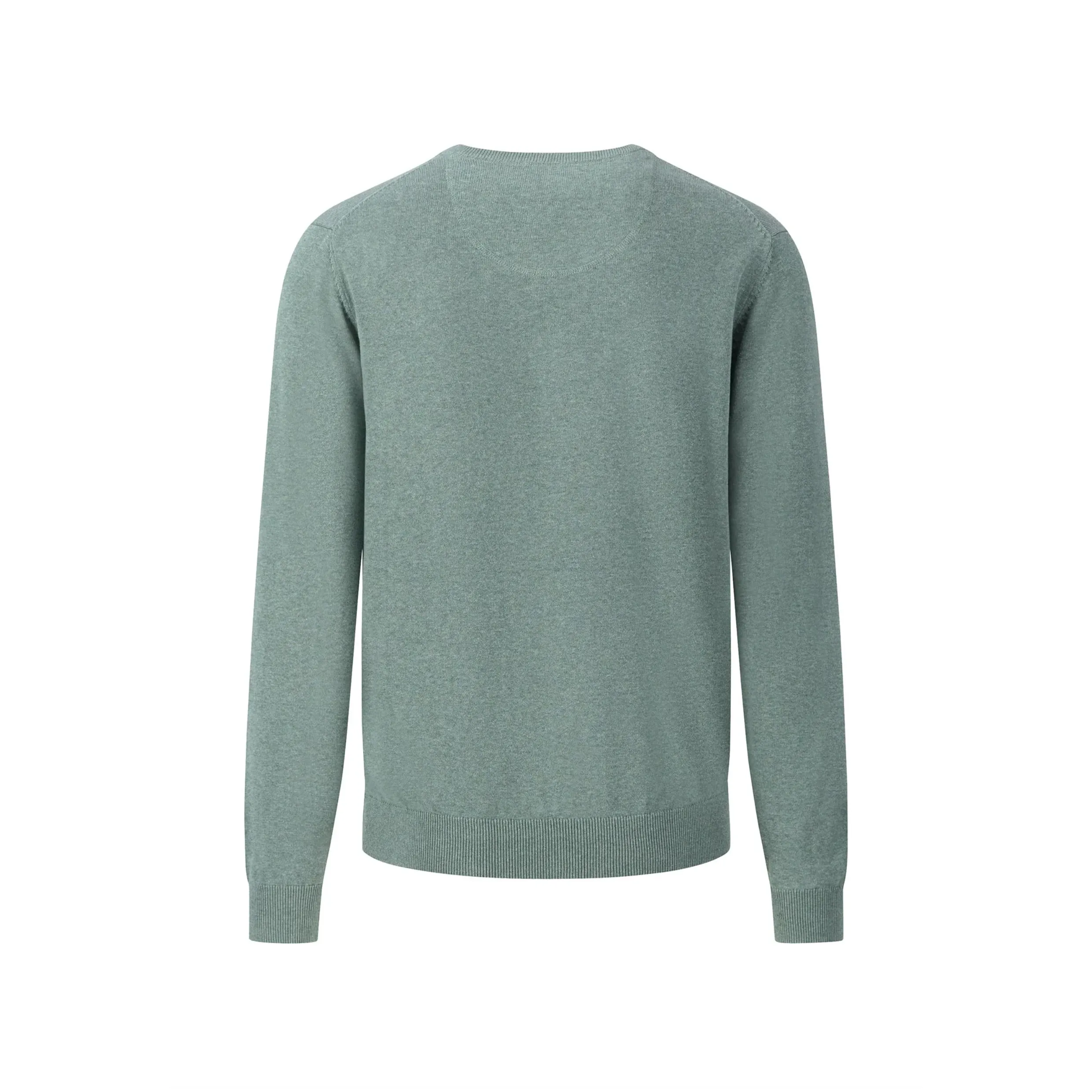 Fynch-Hatton SOFT COTTON V-NECK SWEATER Sage Green