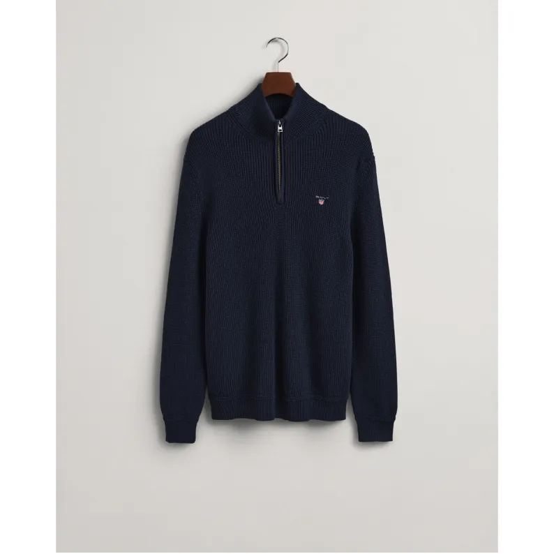 GANT Cotton Wool Ribbed Half-Zip Sweater 8060039