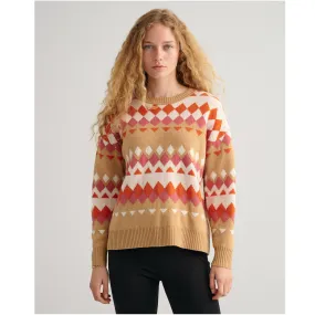 GANT Fairisle Crew  Neck lambsool Cashmere Sweater 4806141