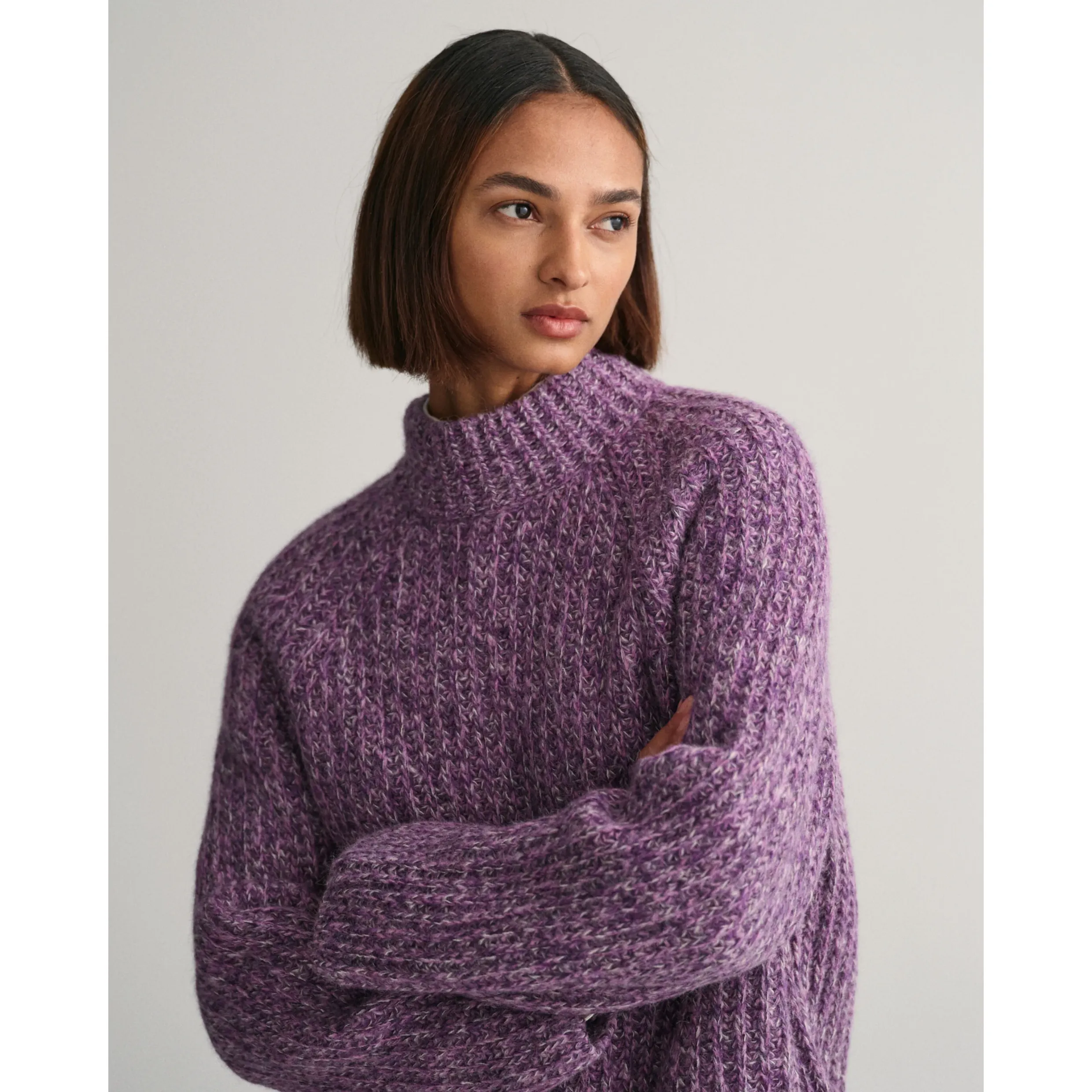 GANT Stand Collar Sweater Alpaca Wool 4803182 Pansy Purple