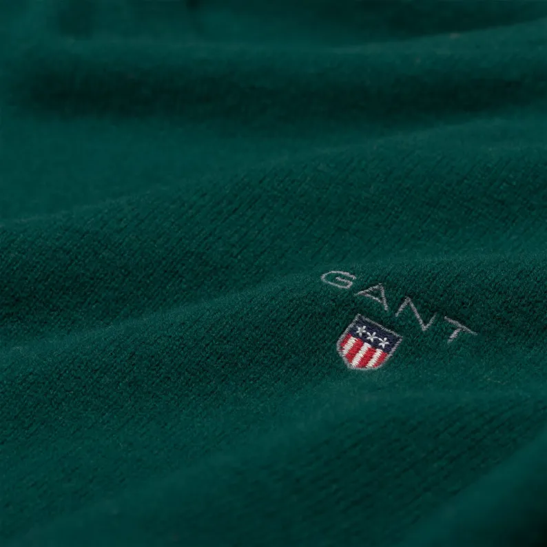 GANT Super Fine Lambswool Crew Neck Sweater 86211 - Tartan Green