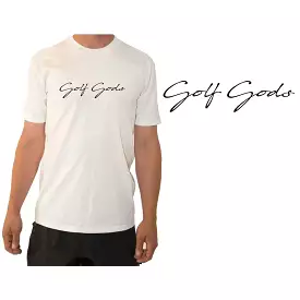 Golf Gods - Script T-Shirt in White