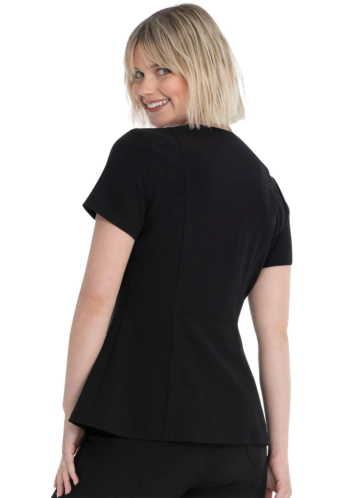 Heartsoul Zip Front Top in Black