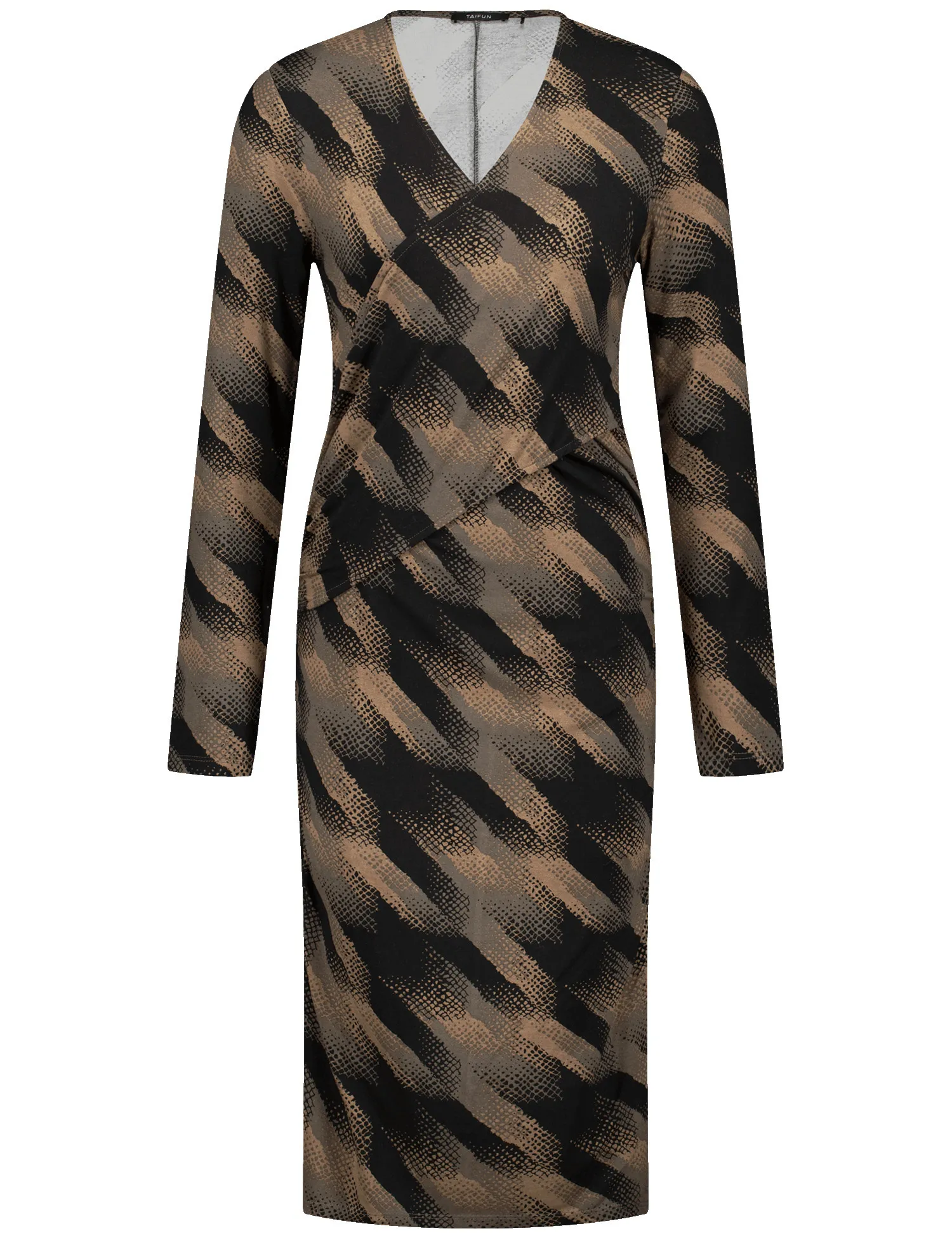 Jersey dress with a wrap-over effect