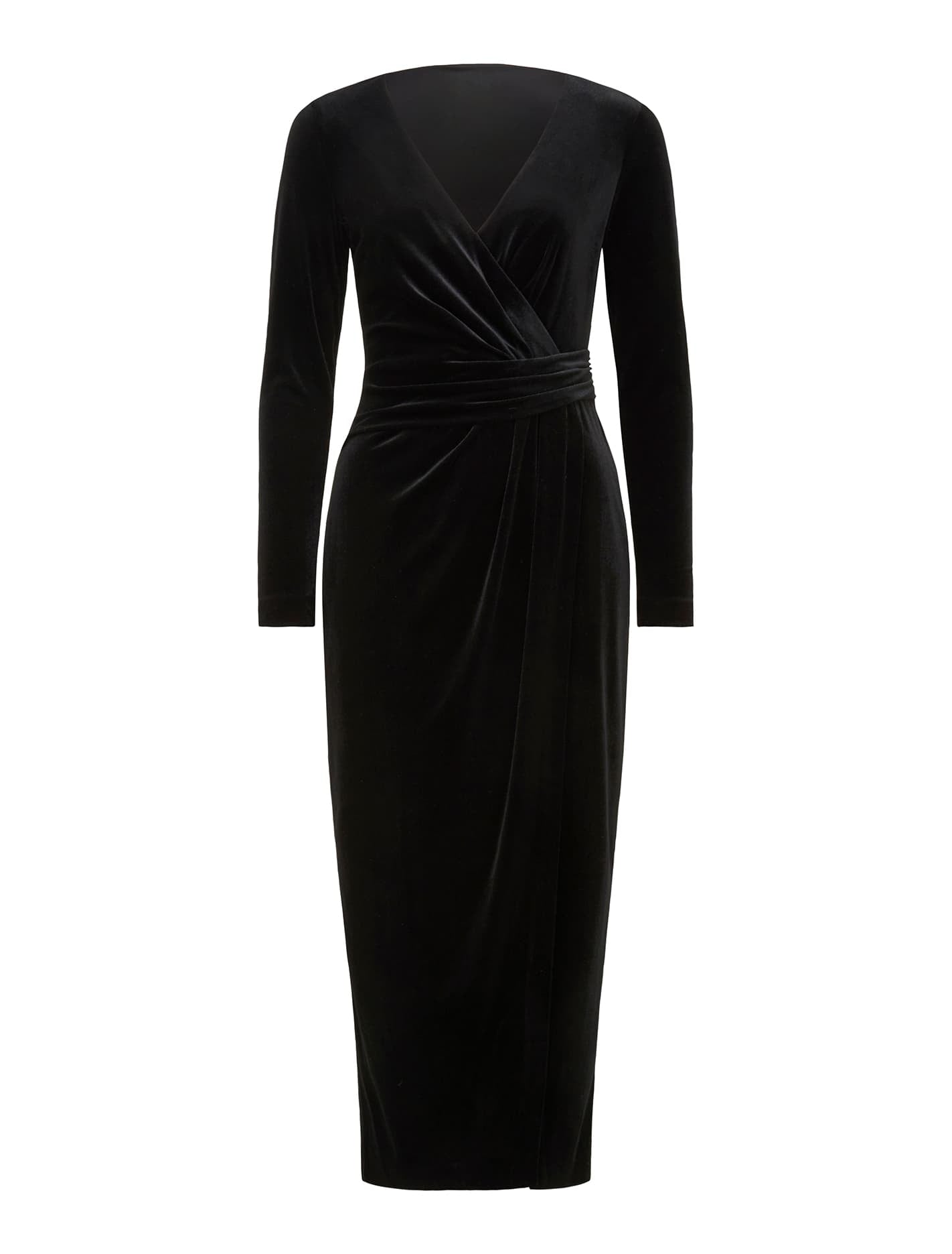 Julianne Wrap Velvet Midi Dress