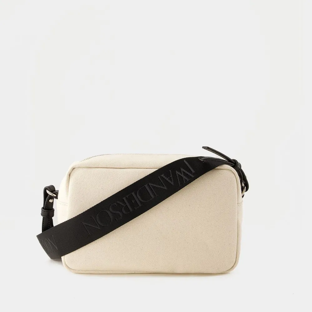 JW ANDERSON Tan Canvas Crossbody Camera Bag for Him or Her