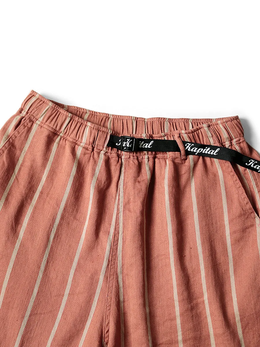 Kapital Linen Phillies Stripe Easy Shorts pants