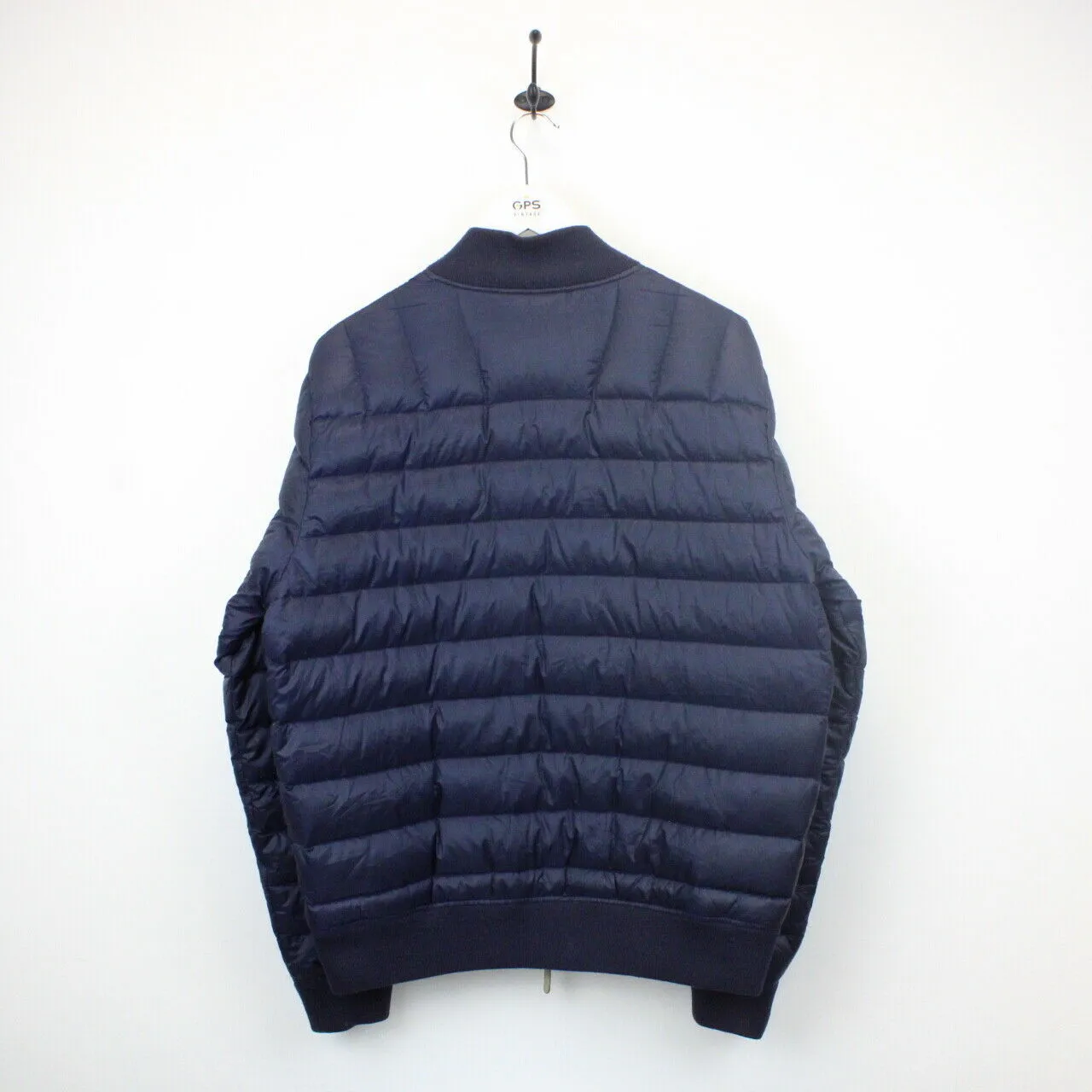 LACOSTE Down Puffer Jacket Navy Blue | Medium