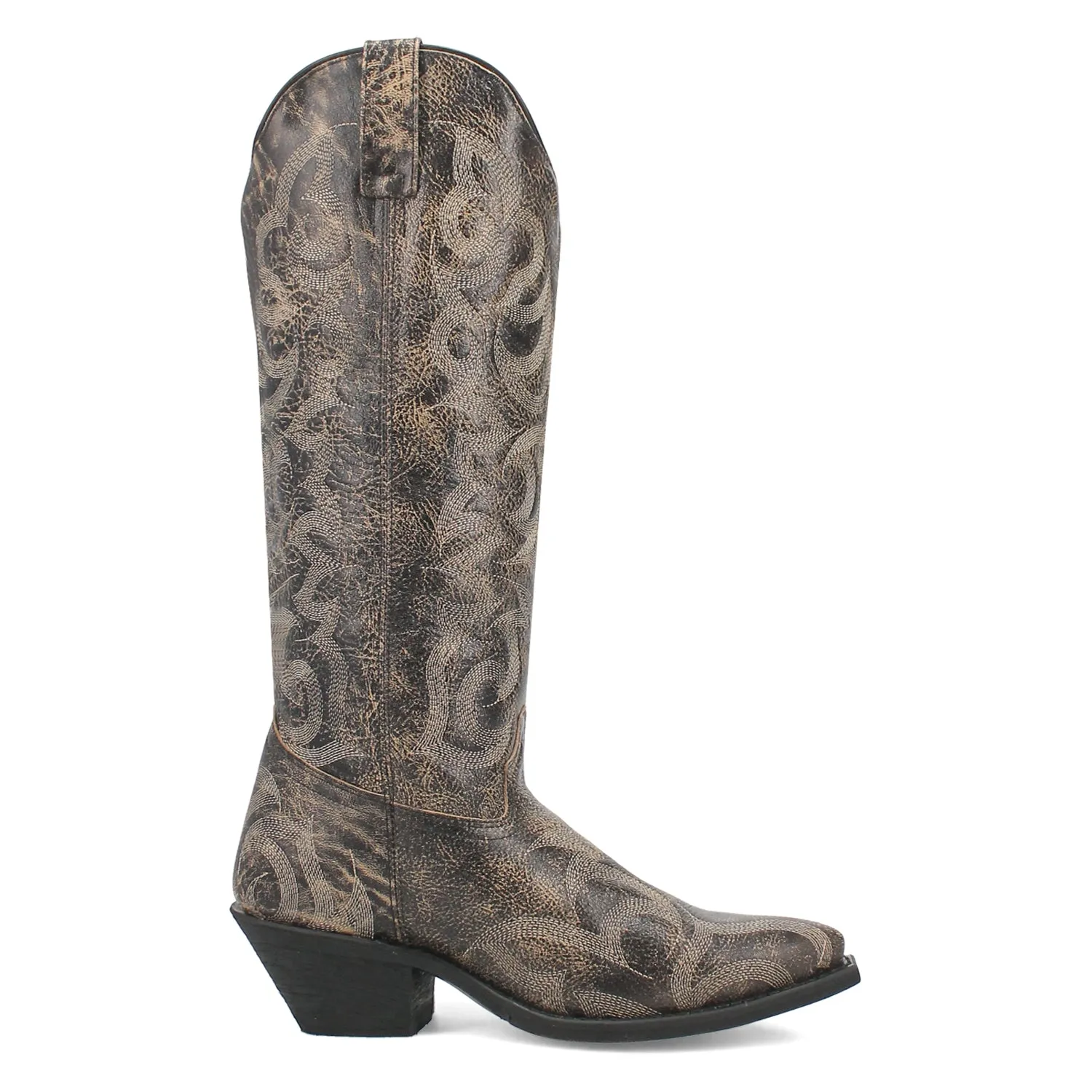 Laredo Womens Twyla Black Leather Cowboy Boots