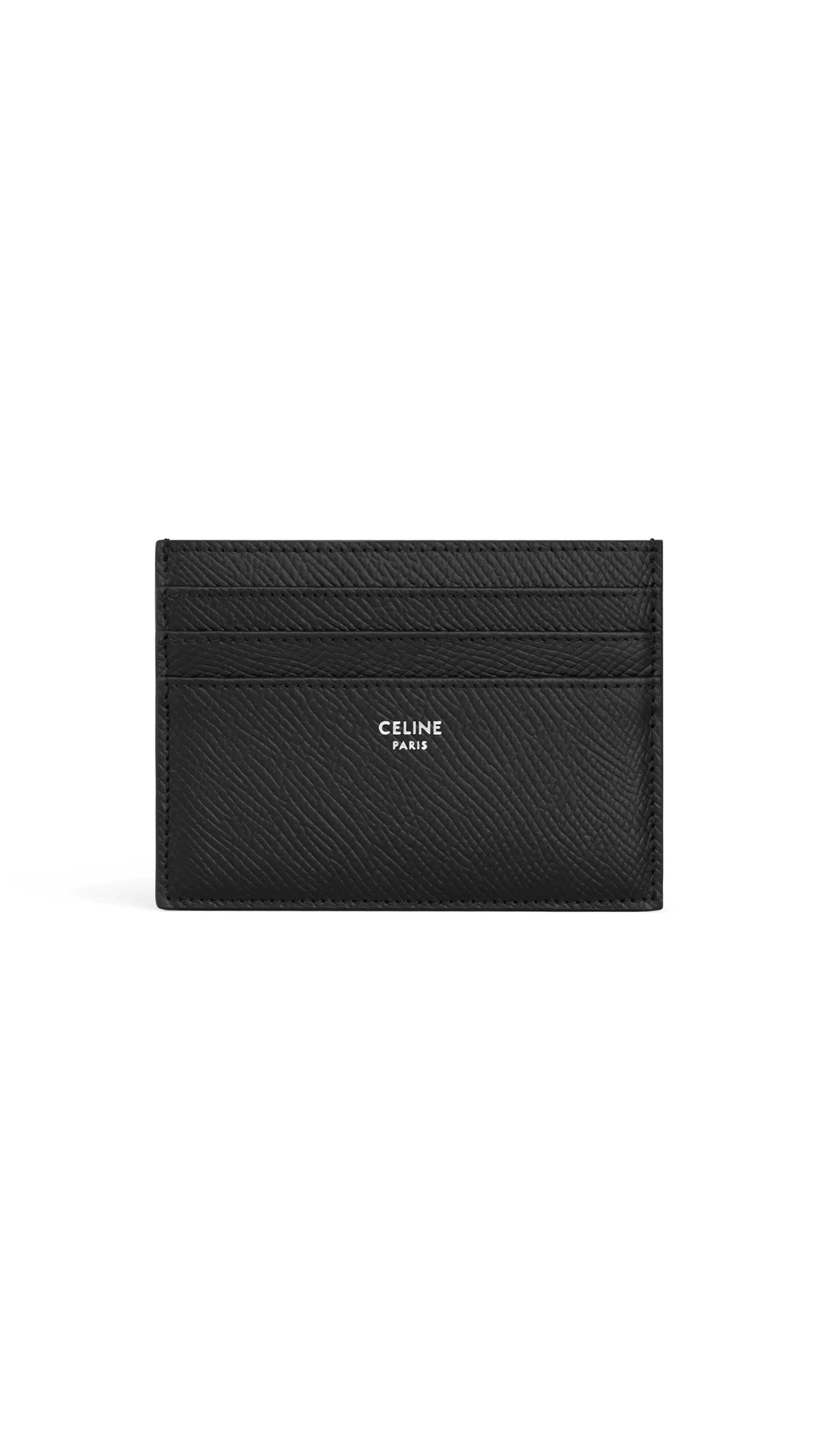 Large Cardholder in Grained Calfskin - Black