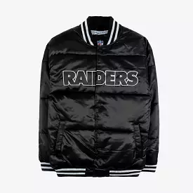 Las Vegas Raiders Bronx Bubble Varsity Mens Jacket (Black)