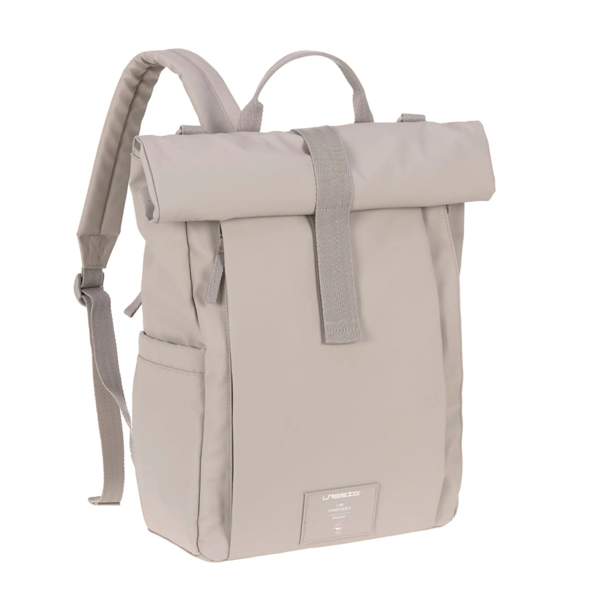 Lassig Diaper Bag Rolltop - Taupe  - Clement