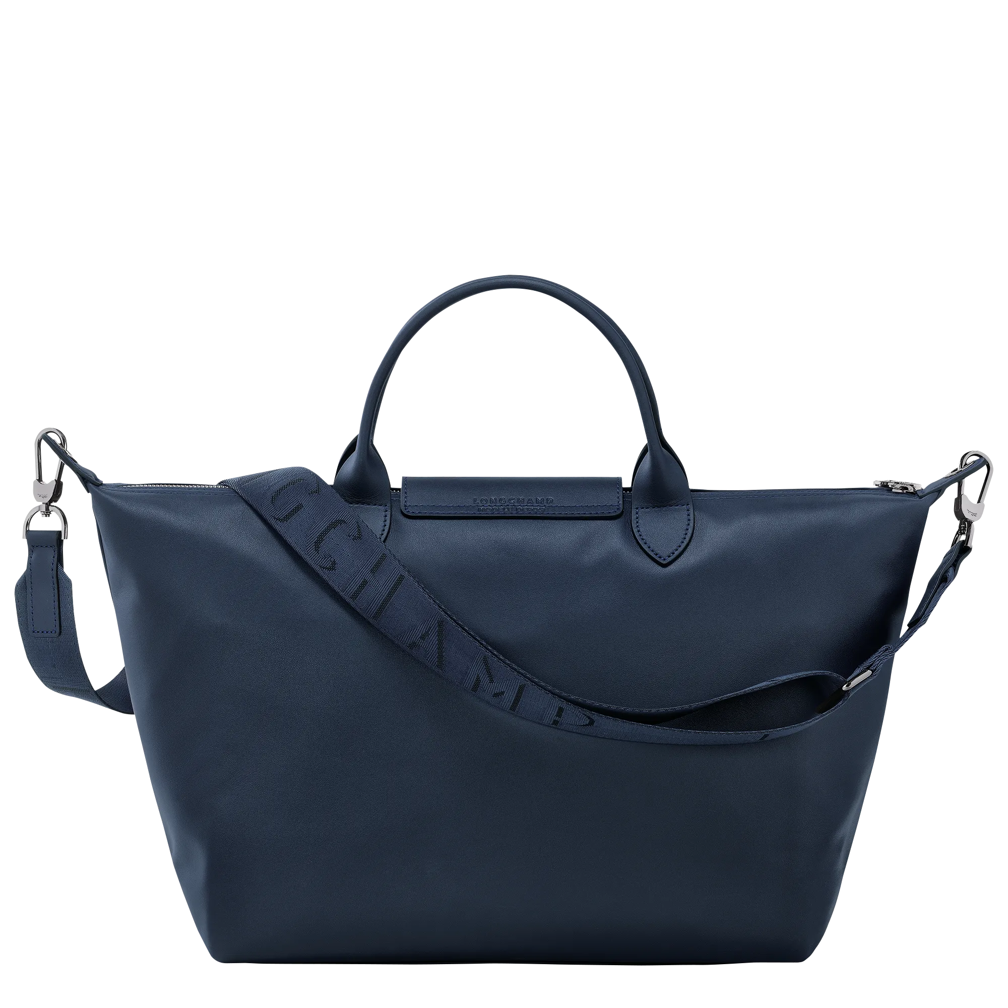 Le Pliage Xtra L Handbag Navy - Leather