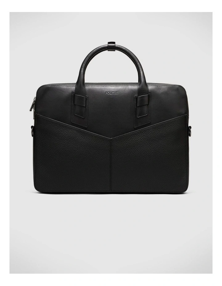 Leather Briefcase in Black