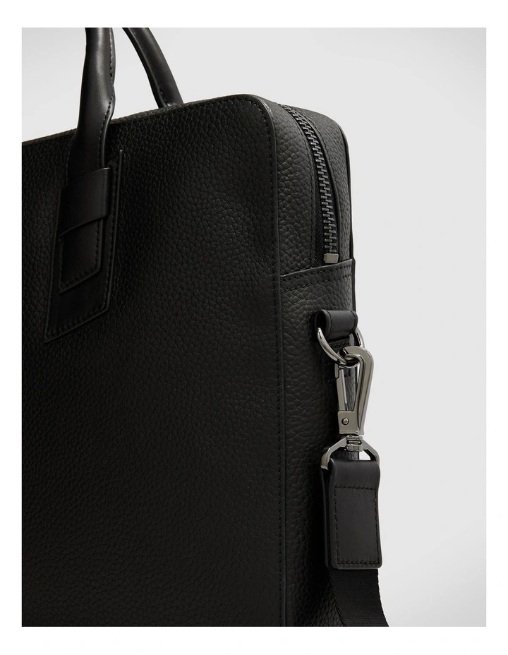 Leather Briefcase in Black