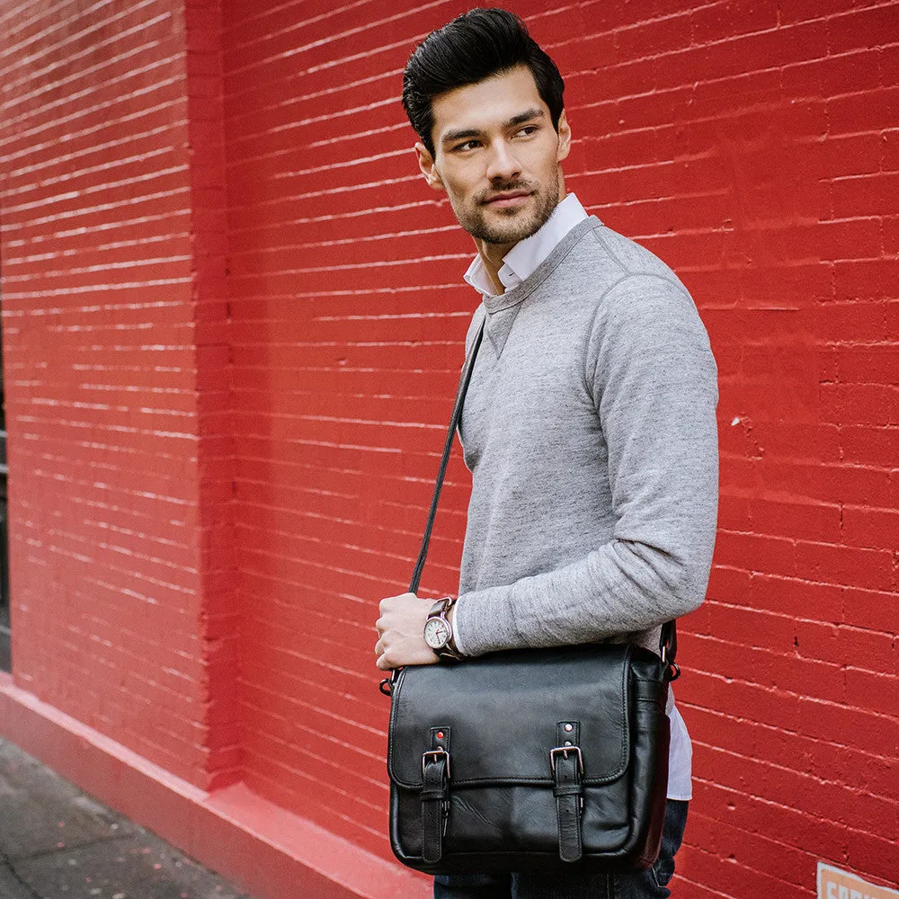 Leica Collection by ONA, Berlin M-System Leather Camera Bag - Black