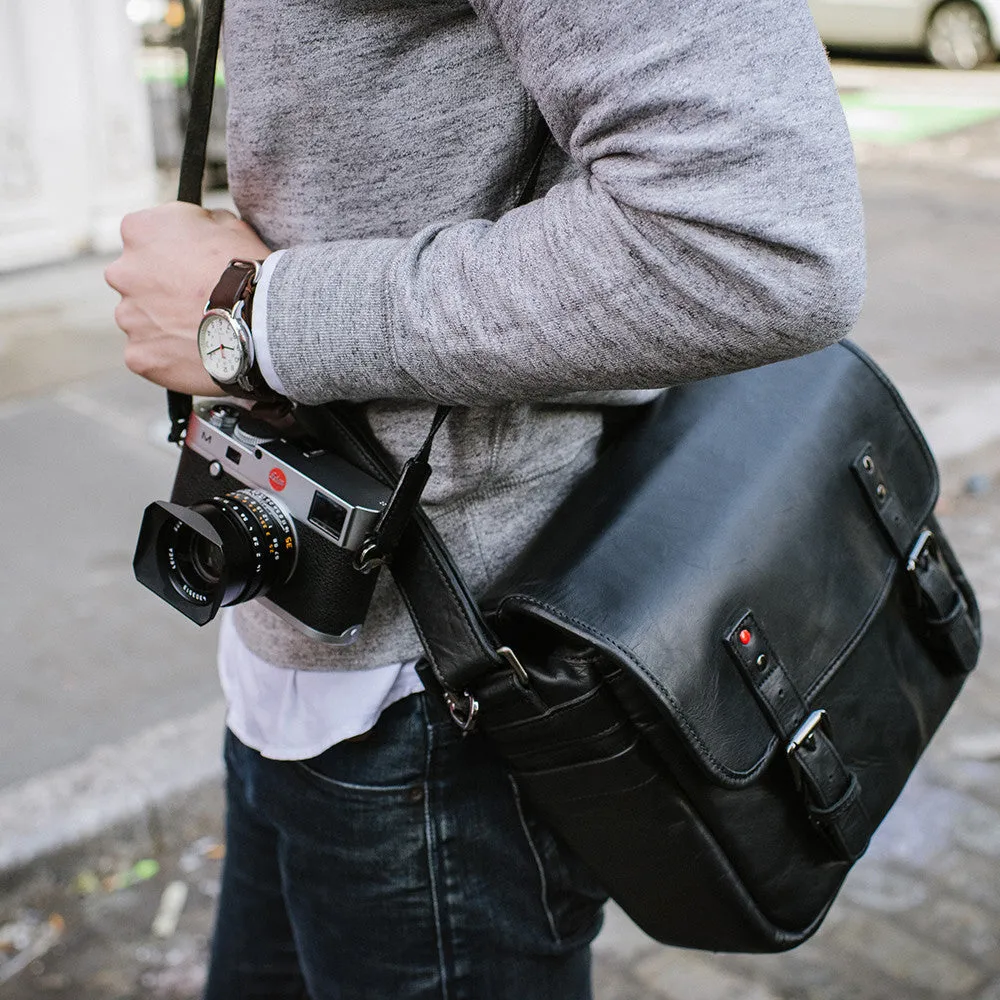 Leica Collection by ONA, Berlin M-System Leather Camera Bag - Black