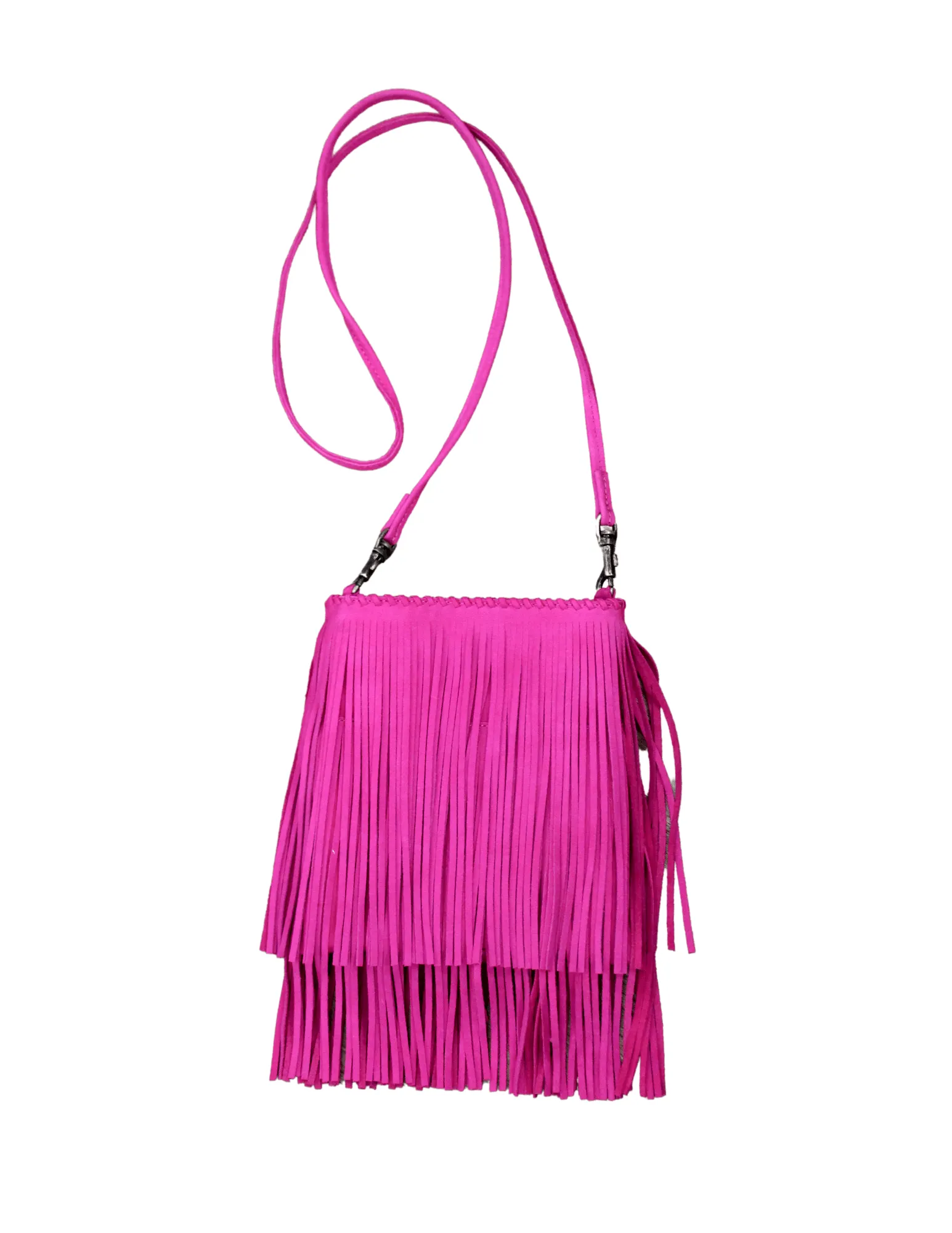 Liberty Black Womens Fuchsia with Fringe Purse