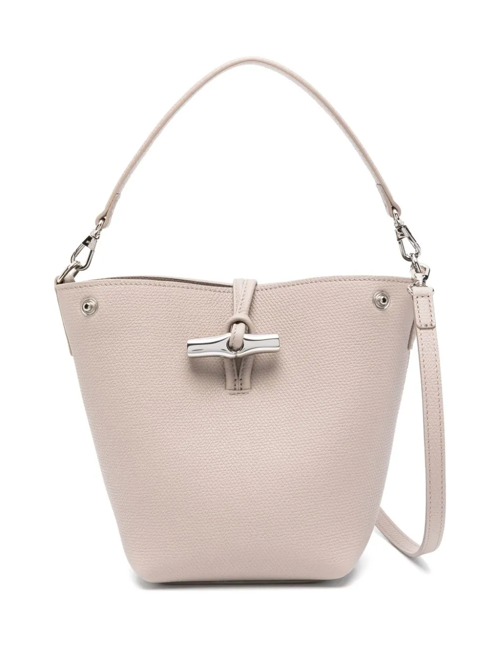 Longchamp Le Roseau XS leather bucket bag - Neutrals