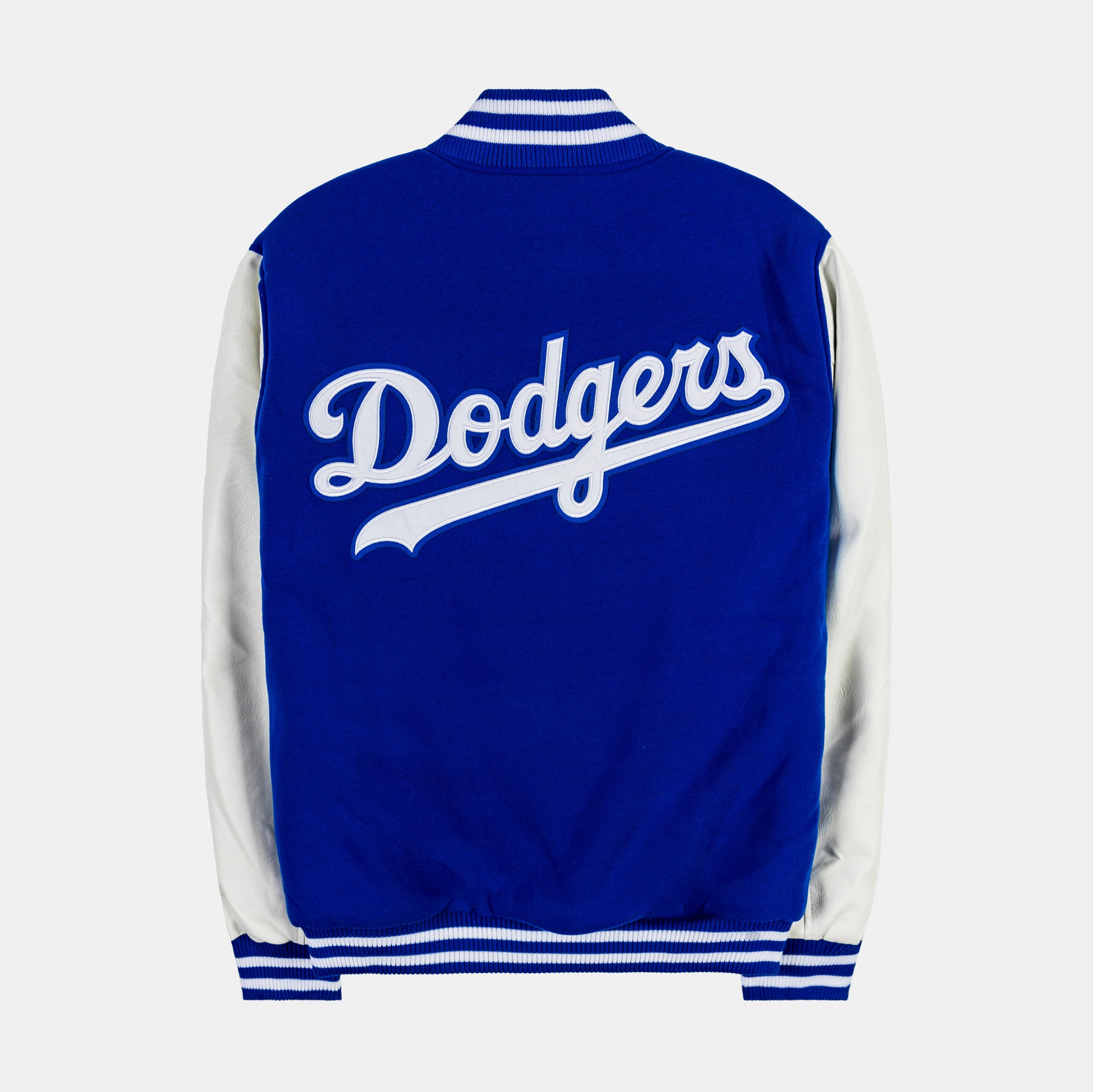 Los Angeles Dodgers Reversible Letterman Mens Jacket (Navy/White)