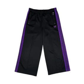 (M) NEEDLES BLACK/PURPLE BAGGY TRACK PANTS