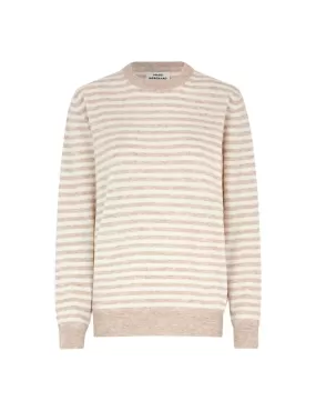 Mads Norgaard Stripe Kasey Sweater - Creme Brulee/Winter White