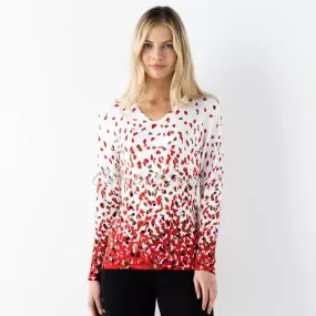 Marble Sweater - Style 6697-109 (Red / Camel / Ivory / Black)