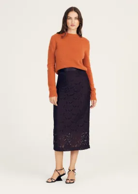 Marjorie Pencil Skirt - Aubergine