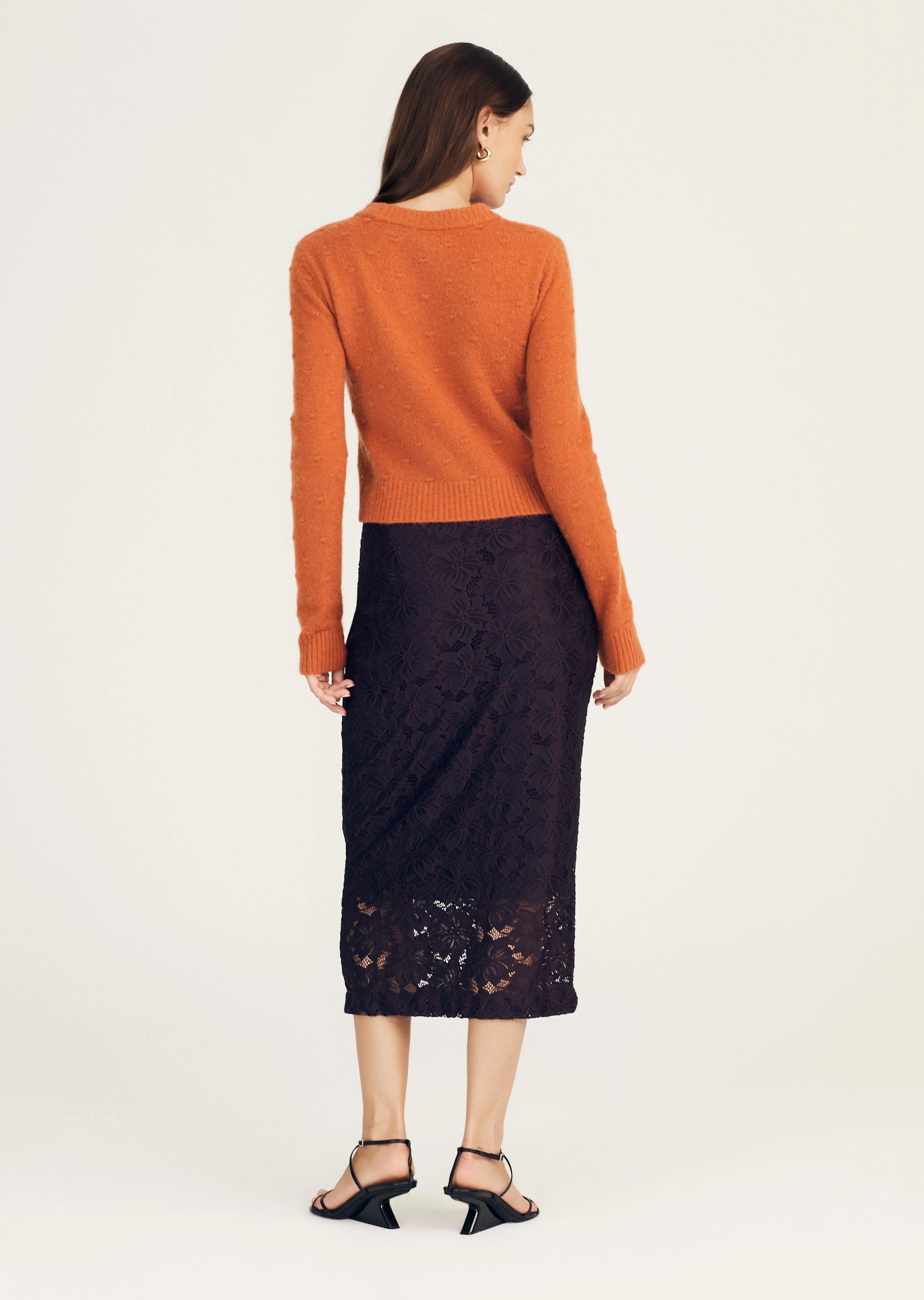 Marjorie Pencil Skirt - Aubergine