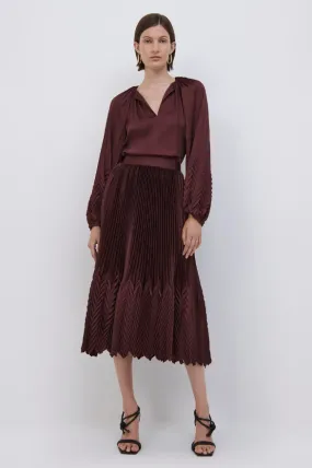 Marta Pleated Midi Skirt