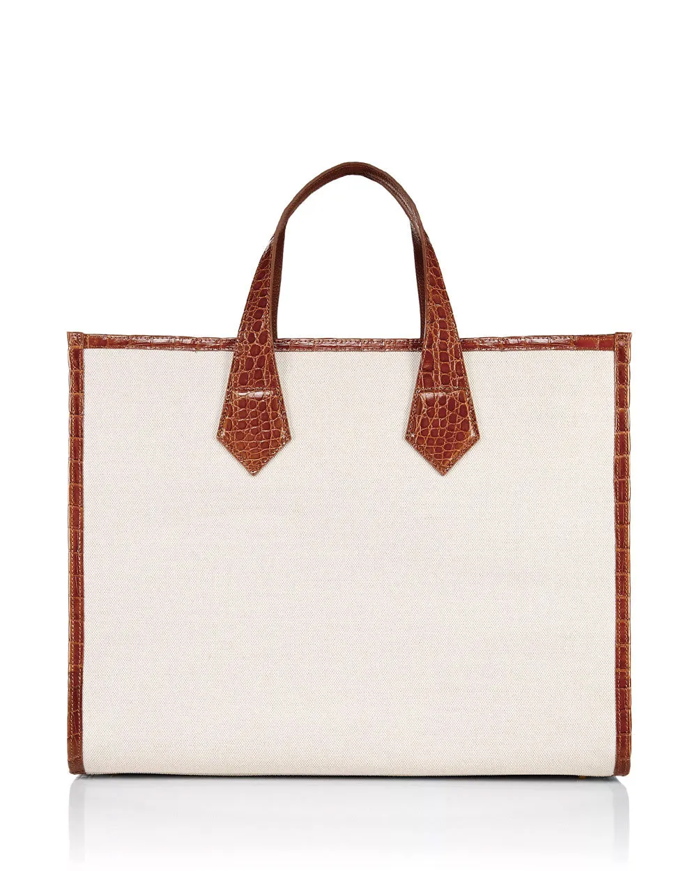 Martina Tote in Cognac and Natural