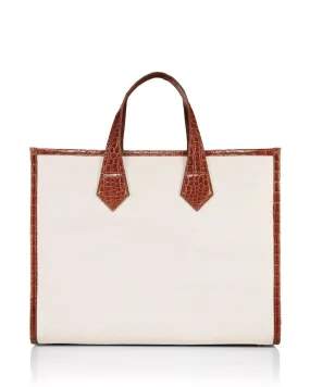 Martina Tote in Cognac and Natural