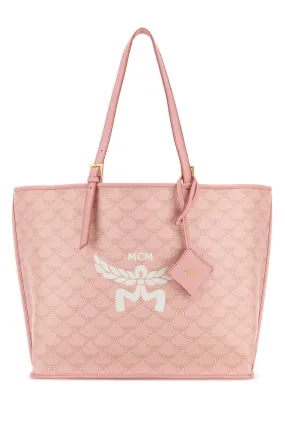 MCM Printed Canvas Himmel Shopping Bag