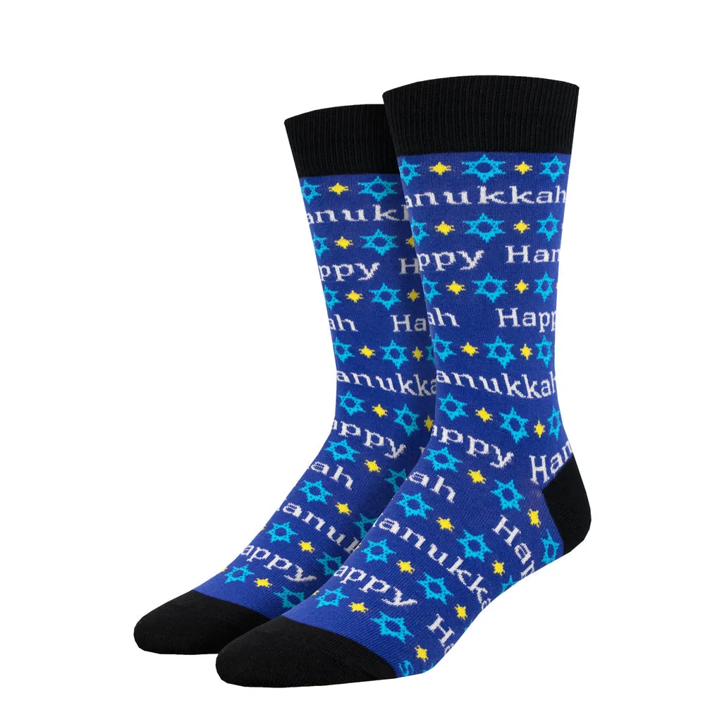 Men's Happy Hanukkah Crew Socks