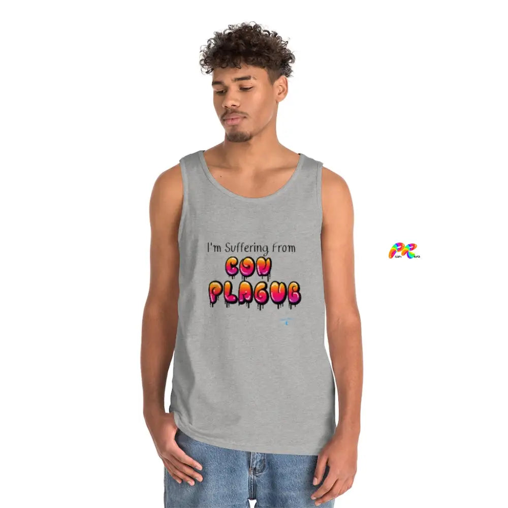 Men's Loose Fit Tank Suffering From Con Plague