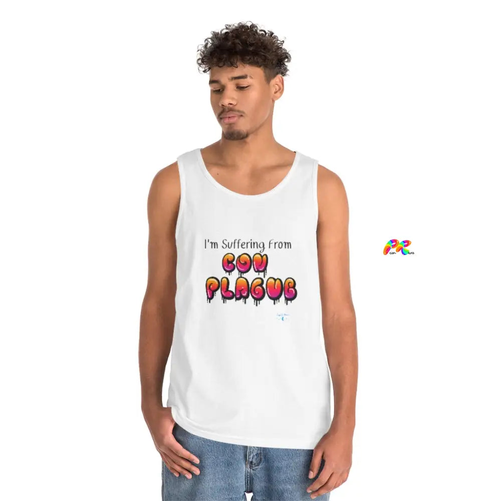 Men's Loose Fit Tank Suffering From Con Plague