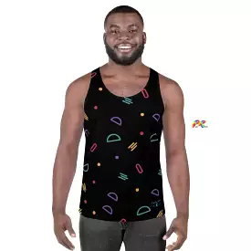 Men's Neon Geometric Tank Top