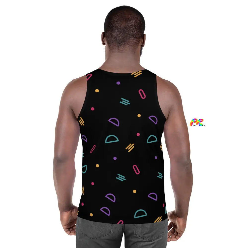 Men's Neon Geometric Tank Top