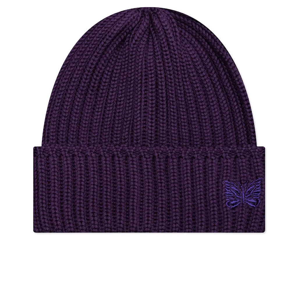 Merino Wool Watch Cap - Purple