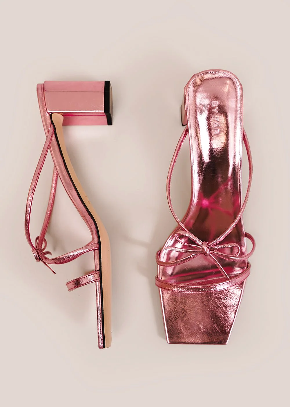 Metallic Pink June Sandals