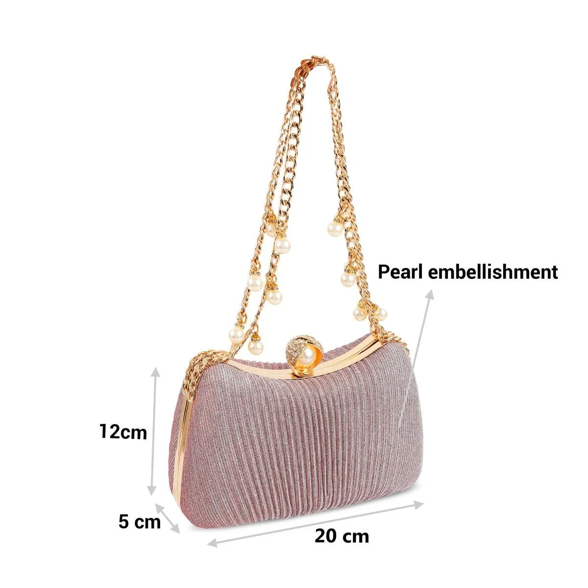 Metro Women Pink Evening Bag