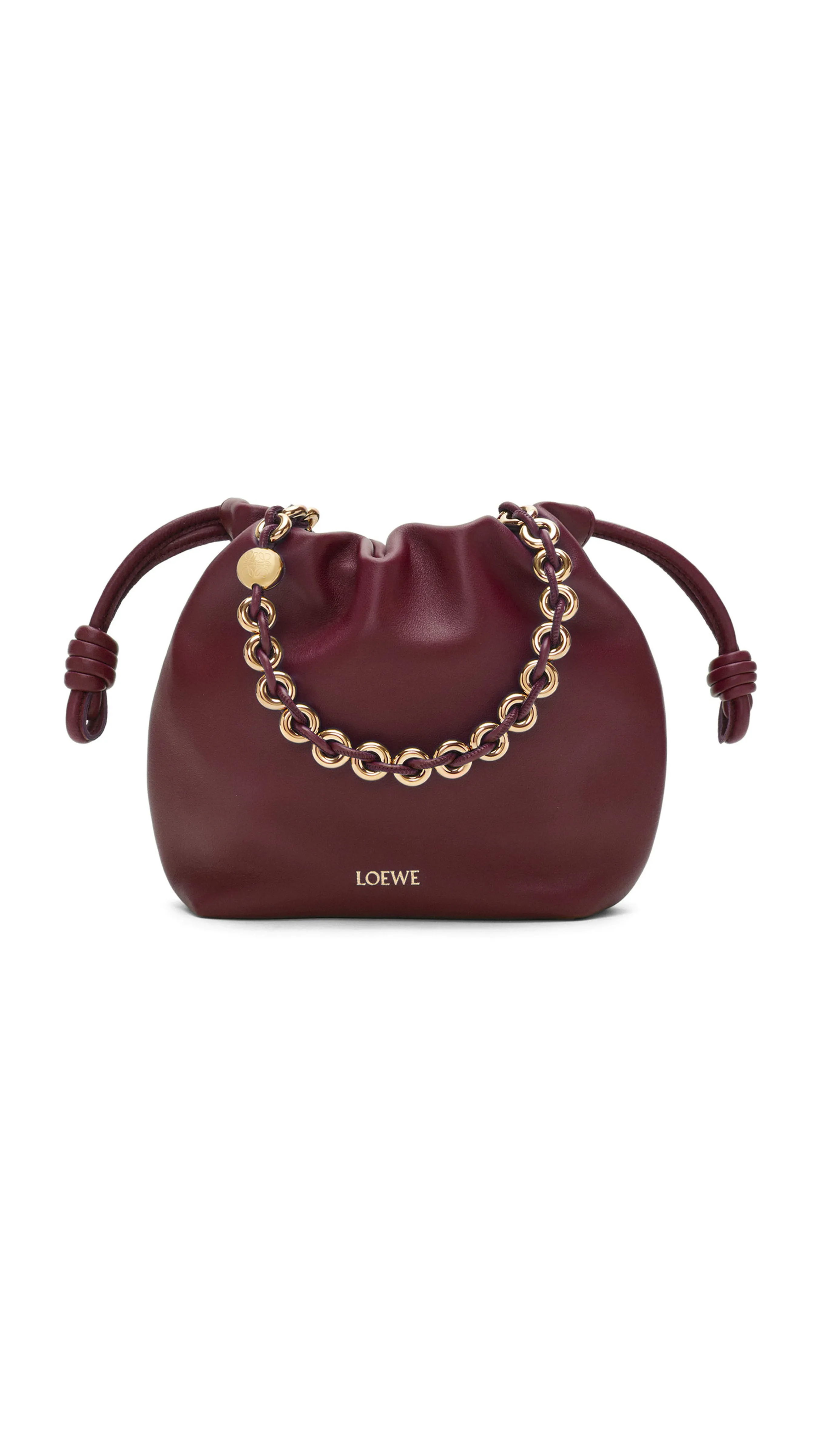 Mini Flamenco Purse in Mellow Nappa Lambskin - Dark Burgundy