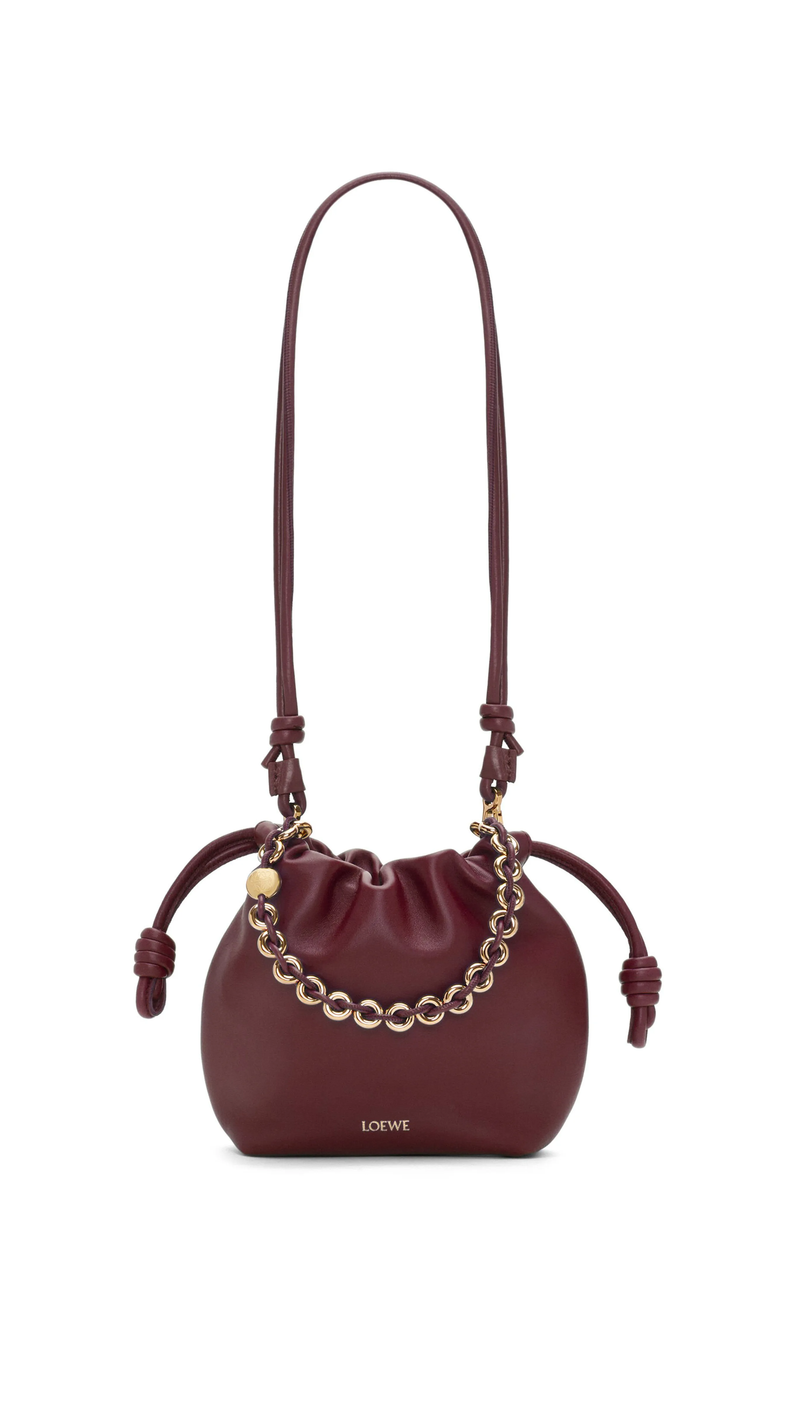 Mini Flamenco Purse in Mellow Nappa Lambskin - Dark Burgundy