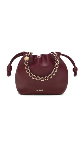 Mini Flamenco Purse in Mellow Nappa Lambskin - Dark Burgundy